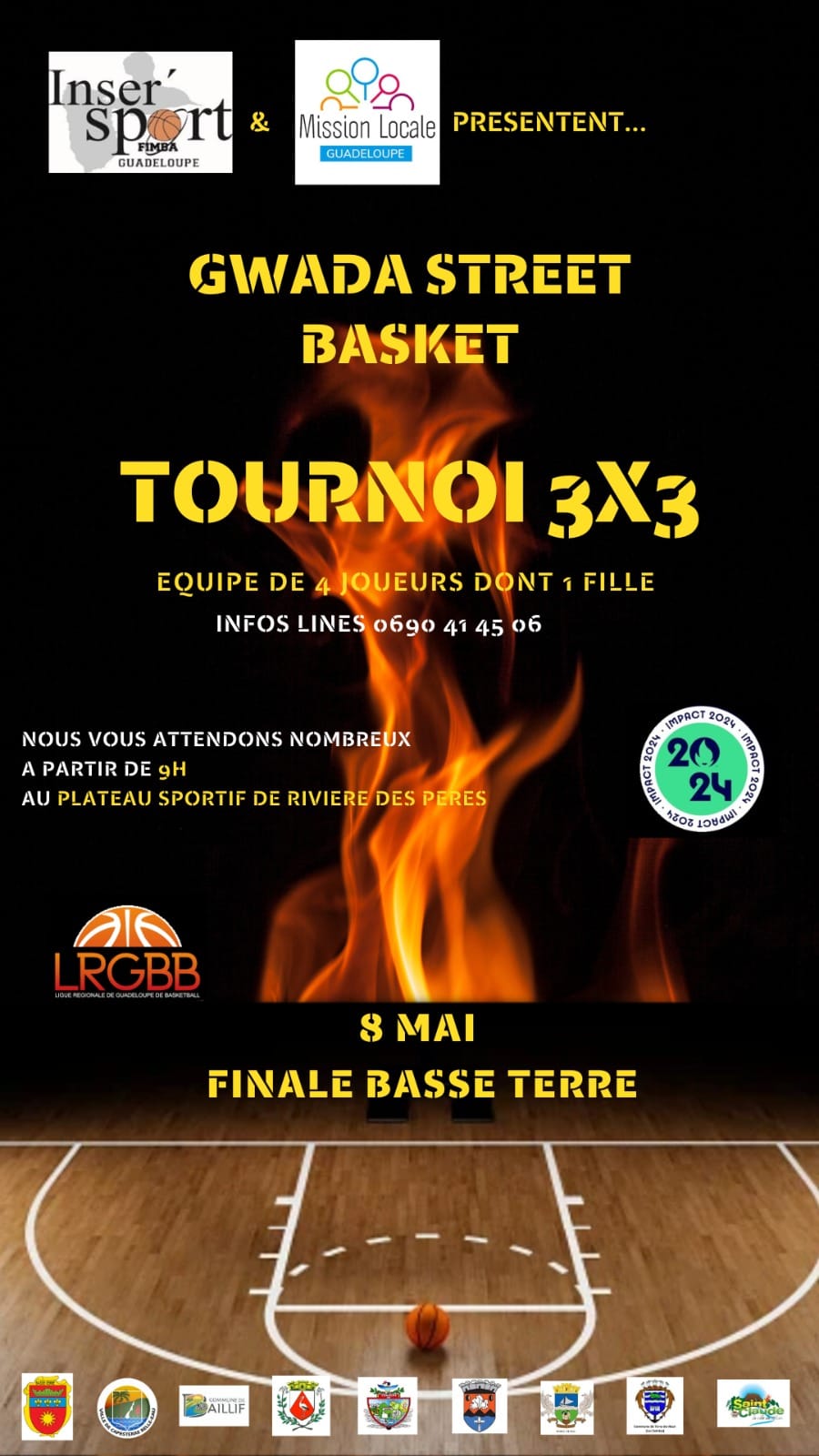 Finale du tournoi Gwada Street Basket à Rivière des Pères